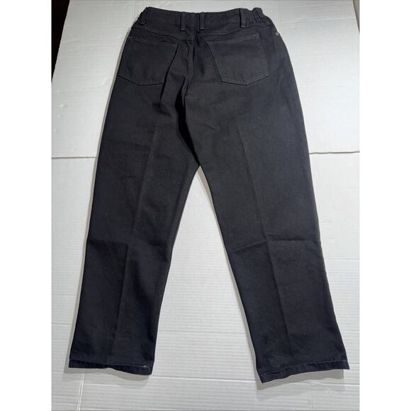 LL Bean Women's Jeans Sz 16 Reg Denim Original Fit Relaxed Cotton Black - Picture 11 of 12